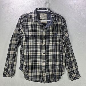 Womens Vigoss Plaid Black and White Long Sleeve Shirt Size XL